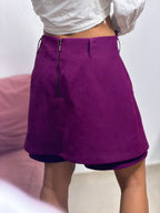 shorts saia aquarella roxo veludo