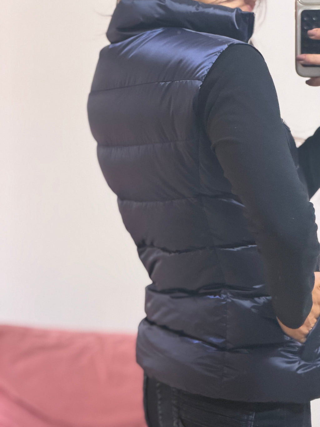 colete prada azul marinho puffer