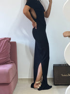 vestido longo tricot preto sw