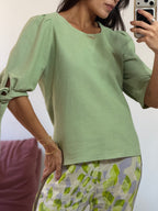 blusa clemence verde ervadoce