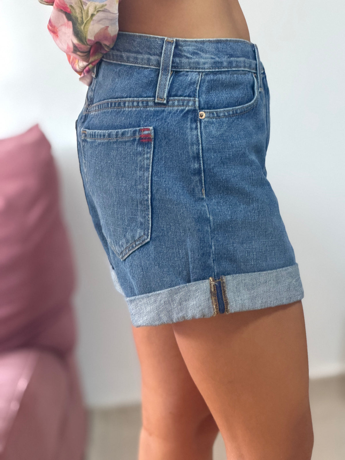 shorts jeans bdg cintura alta