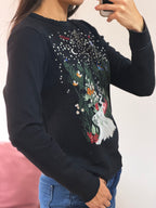 blusa talie nk manga longa bordada