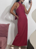 vestido midi marfino vermelho