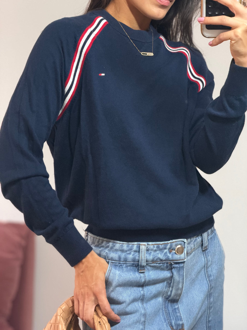 tricot tommy hilfger azul marinho