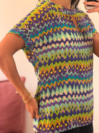 blusa mixed seda estampa missoni