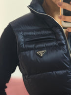 colete prada azul marinho puffer
