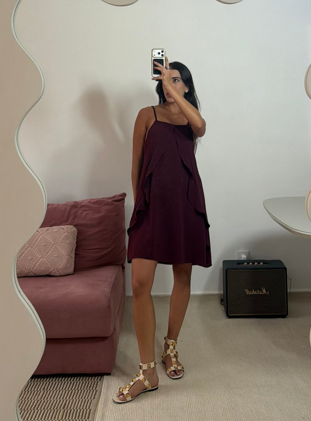 vestido vinho bordô curto