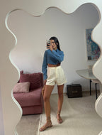 cropped jeans zara manga longa