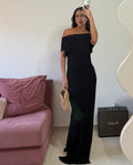 vestido longo tricot preto sw