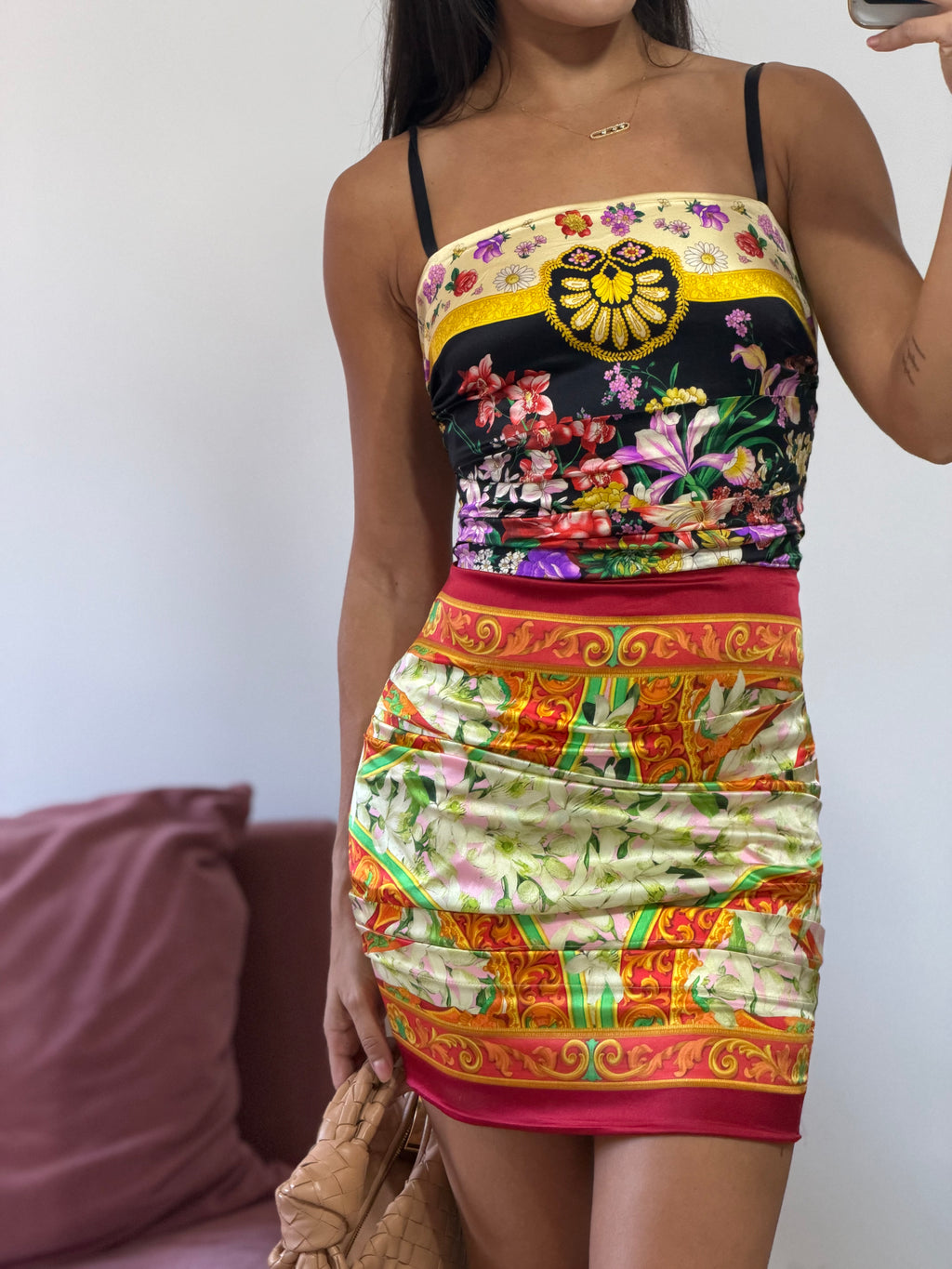 vestido curto dolce&gabbana estampado