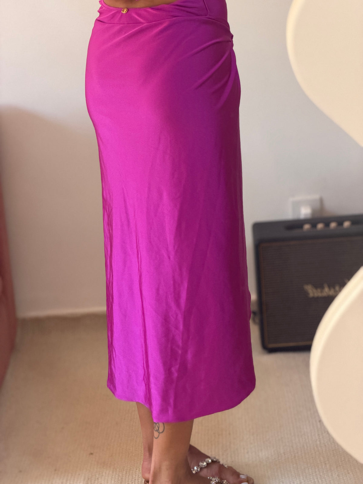 conjunto adriana degreas rosa fucsia parêo e maiô