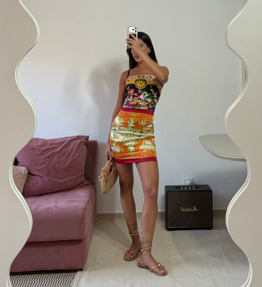 vestido curto dolce&gabbana estampado