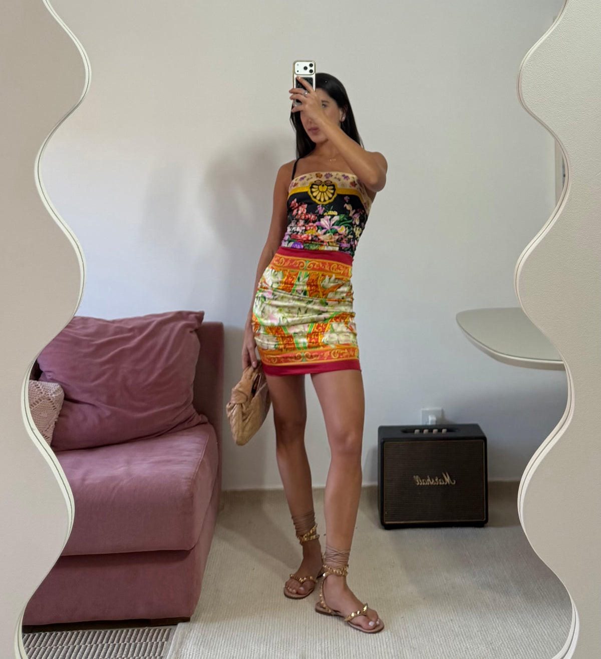 vestido curto dolce&gabbana estampado