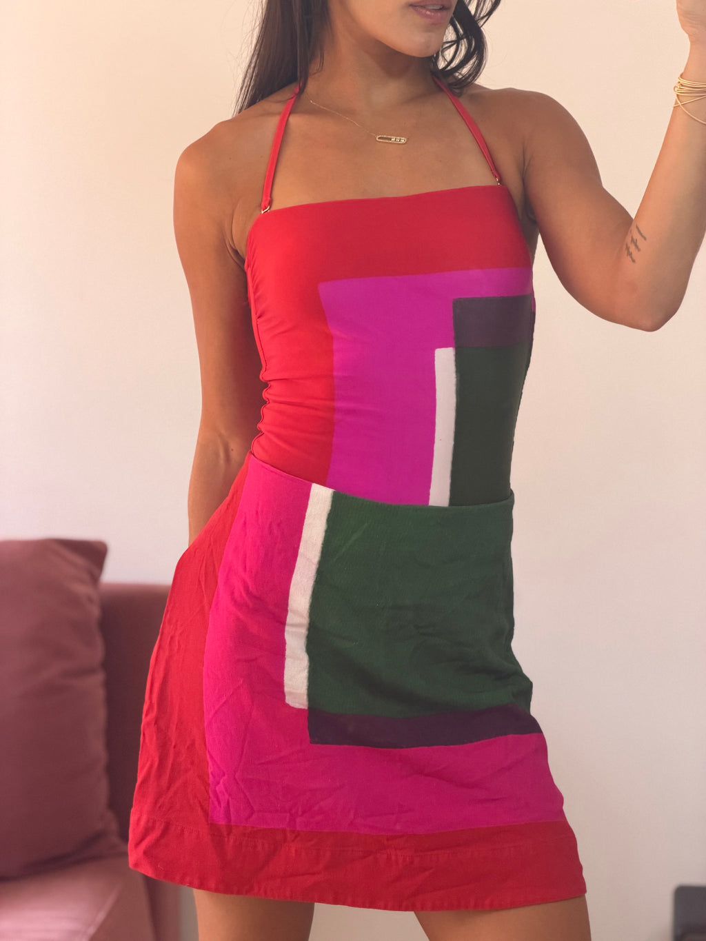 conjunto estampado lenny niemeyer maiô e saia