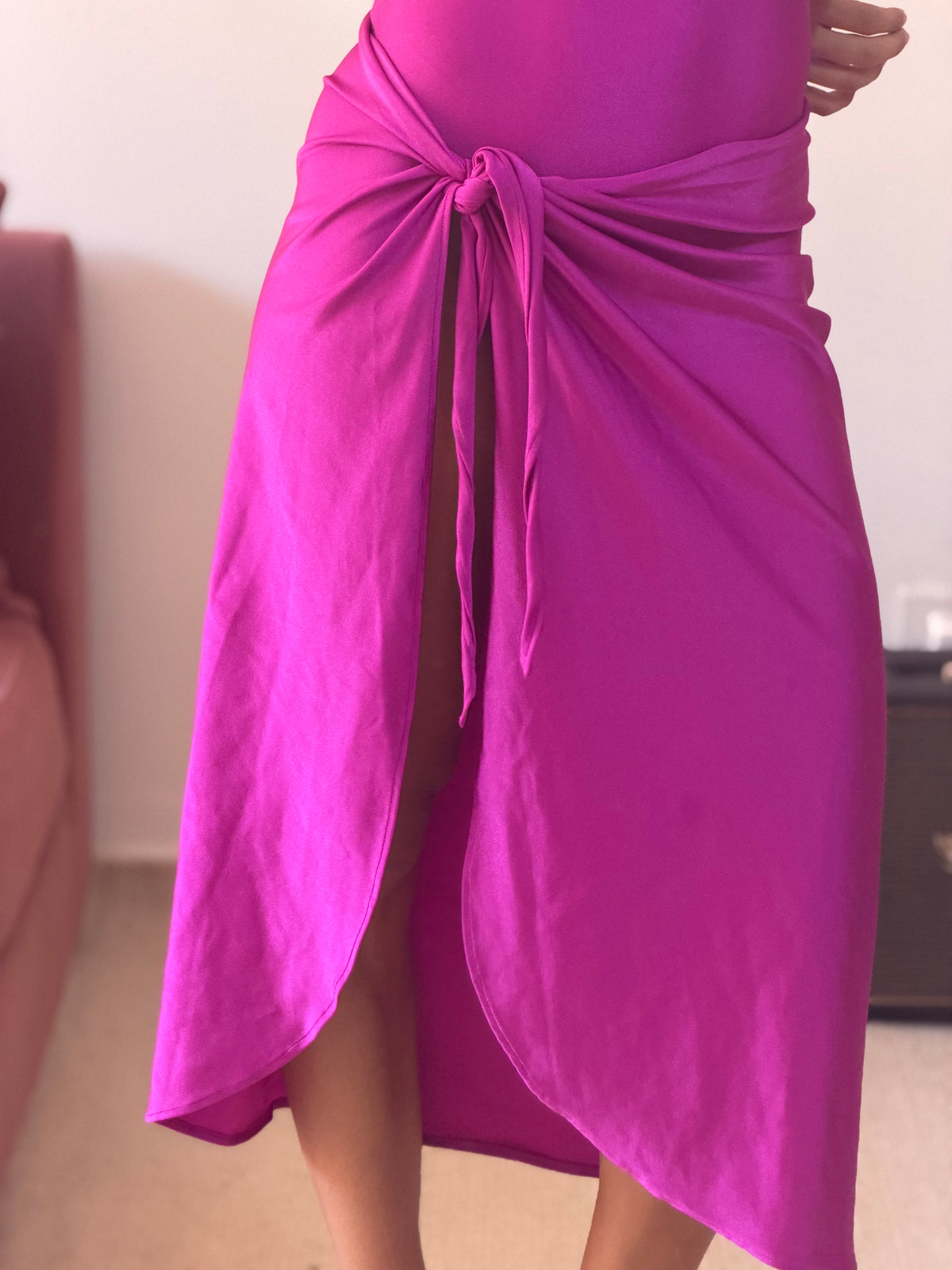 conjunto adriana degreas rosa fucsia parêo e maiô
