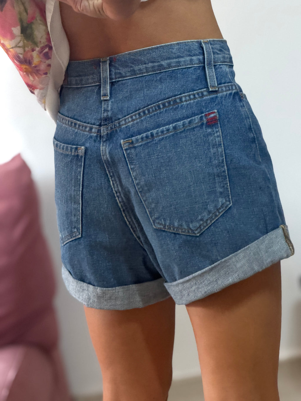 shorts jeans bdg cintura alta