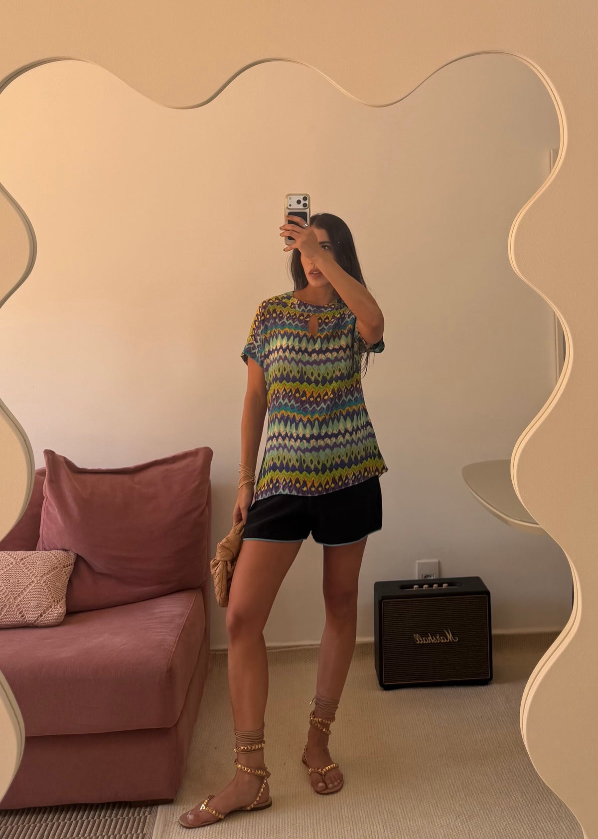 blusa mixed seda estampa missoni