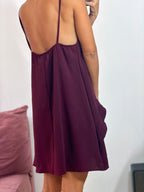 vestido vinho bordô curto