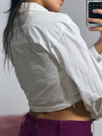 cropped zara branco manga longa