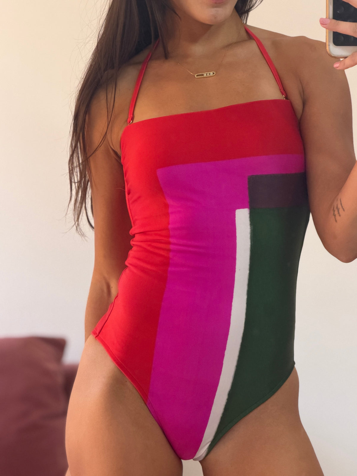 conjunto estampado lenny niemeyer maiô e saia