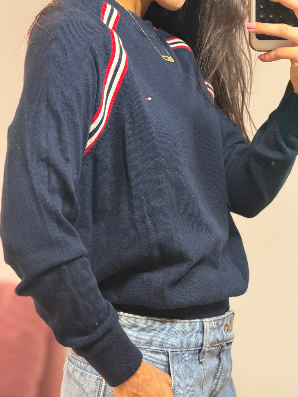 tricot tommy hilfger azul marinho