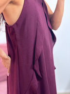 vestido vinho bordô curto