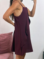 vestido vinho bordô curto
