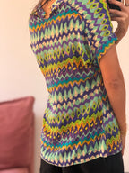 blusa mixed seda estampa missoni