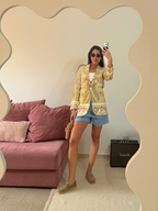 blazer estampado etnico zara linho