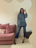 camisa dadri com aplicações metálicas