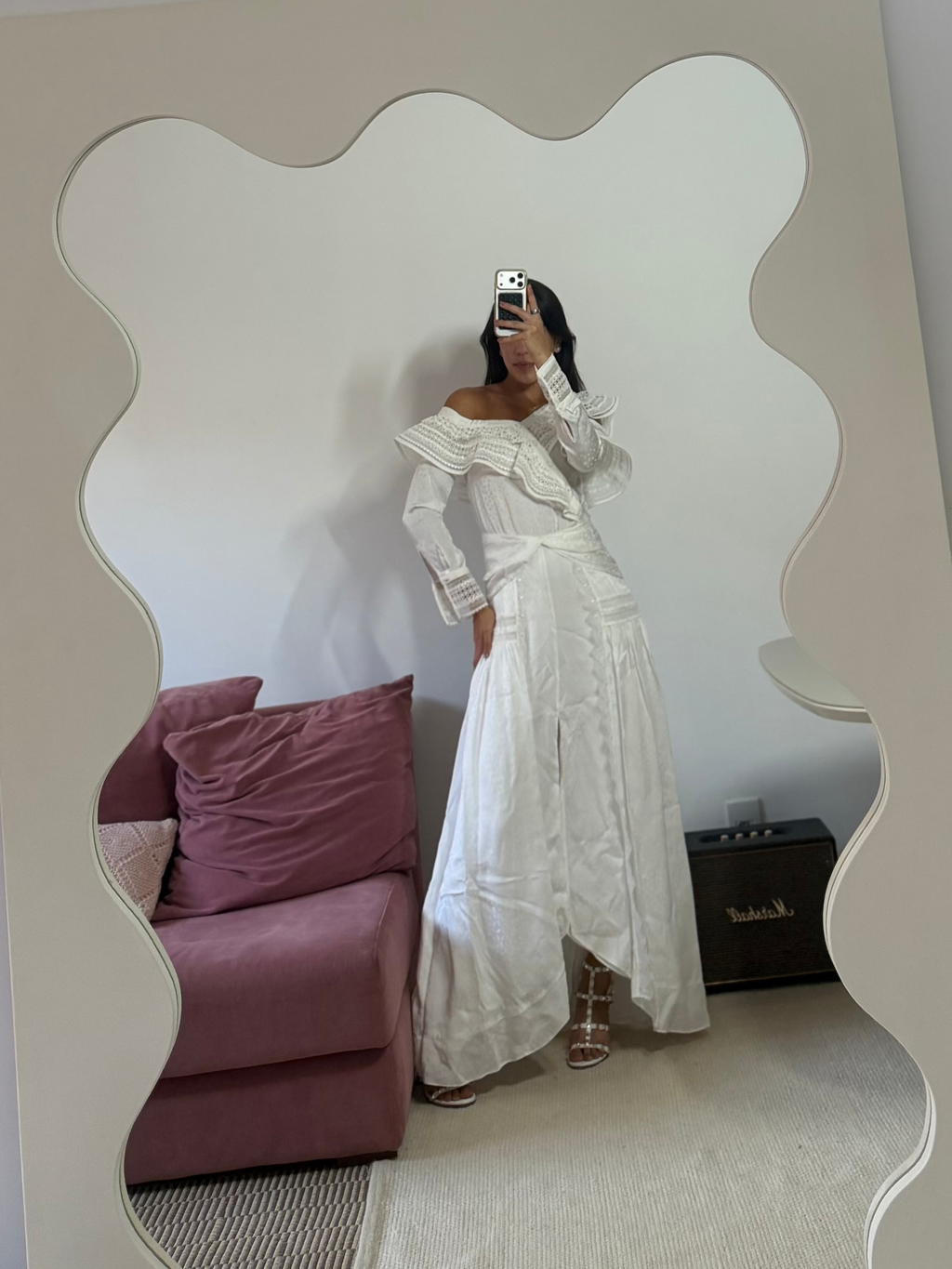 vestido longo self portrait