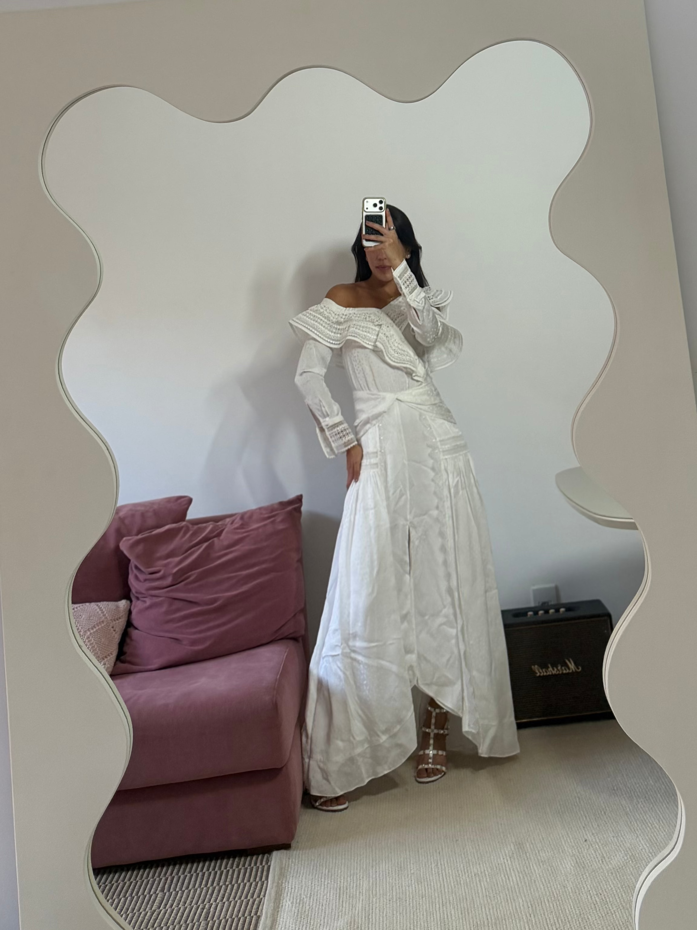 vestido longo self portrait