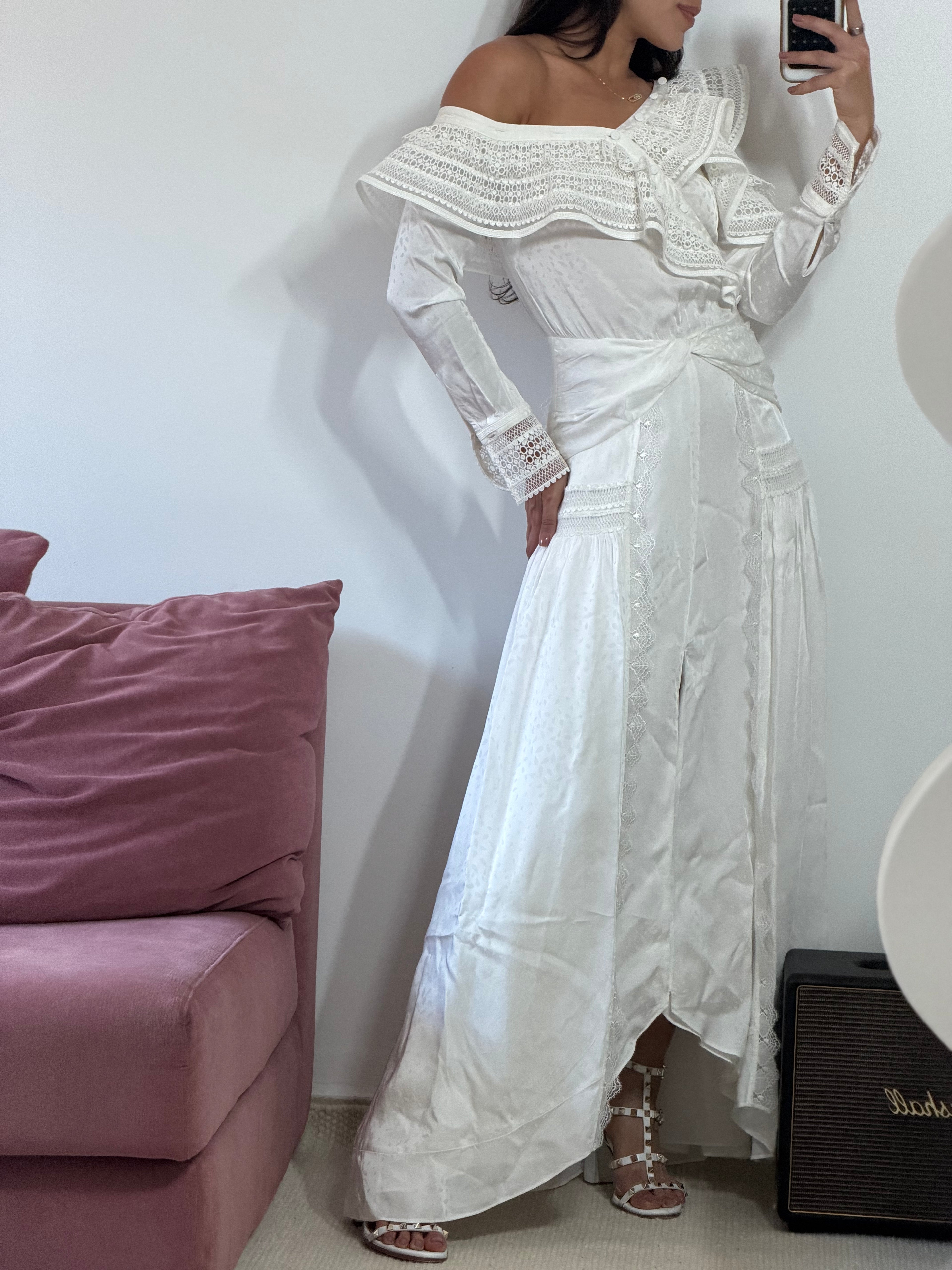 vestido longo self portrait