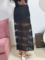 saia longa com hot pant iorane cintura alta