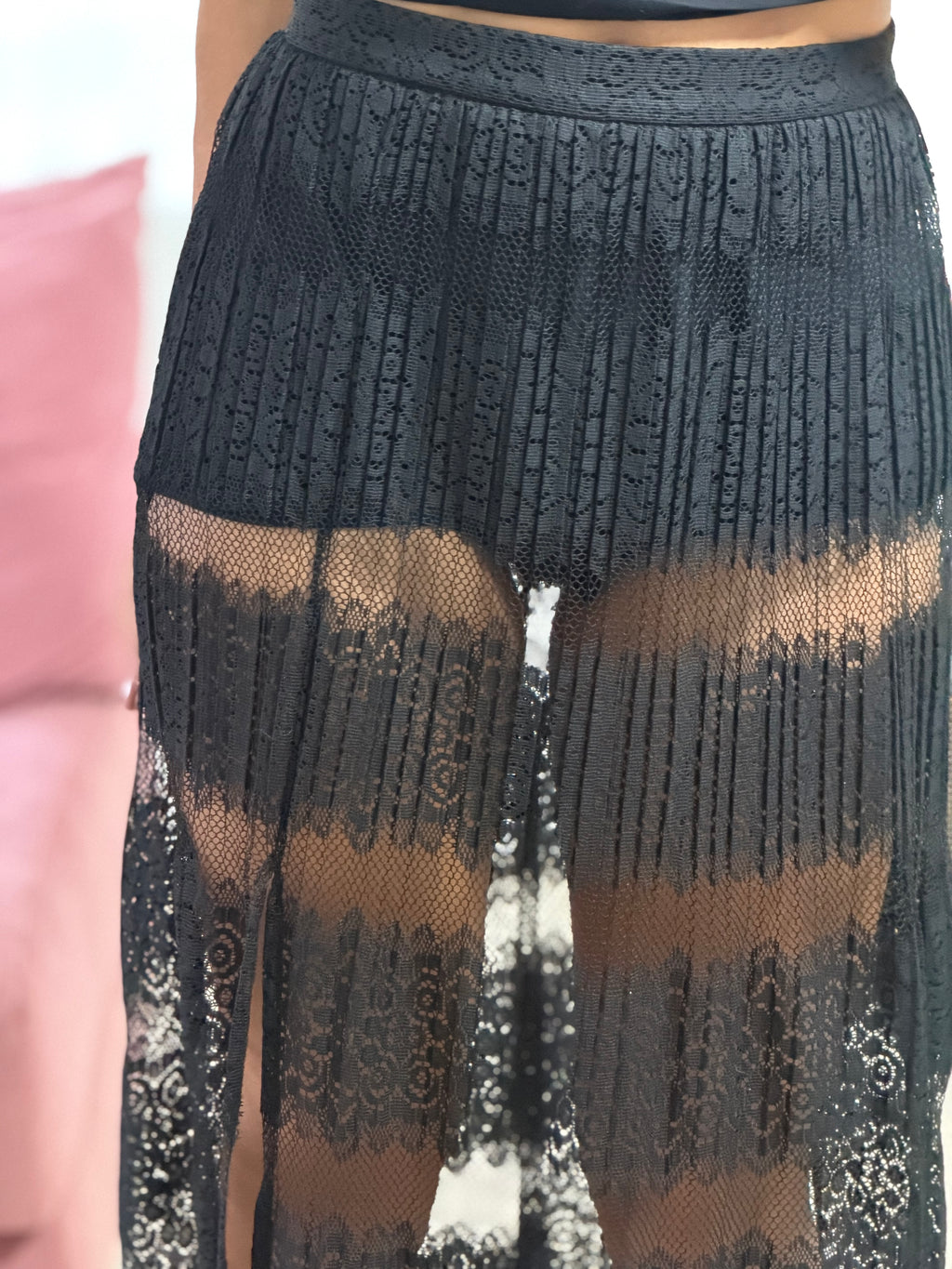 saia longa com hot pant iorane cintura alta