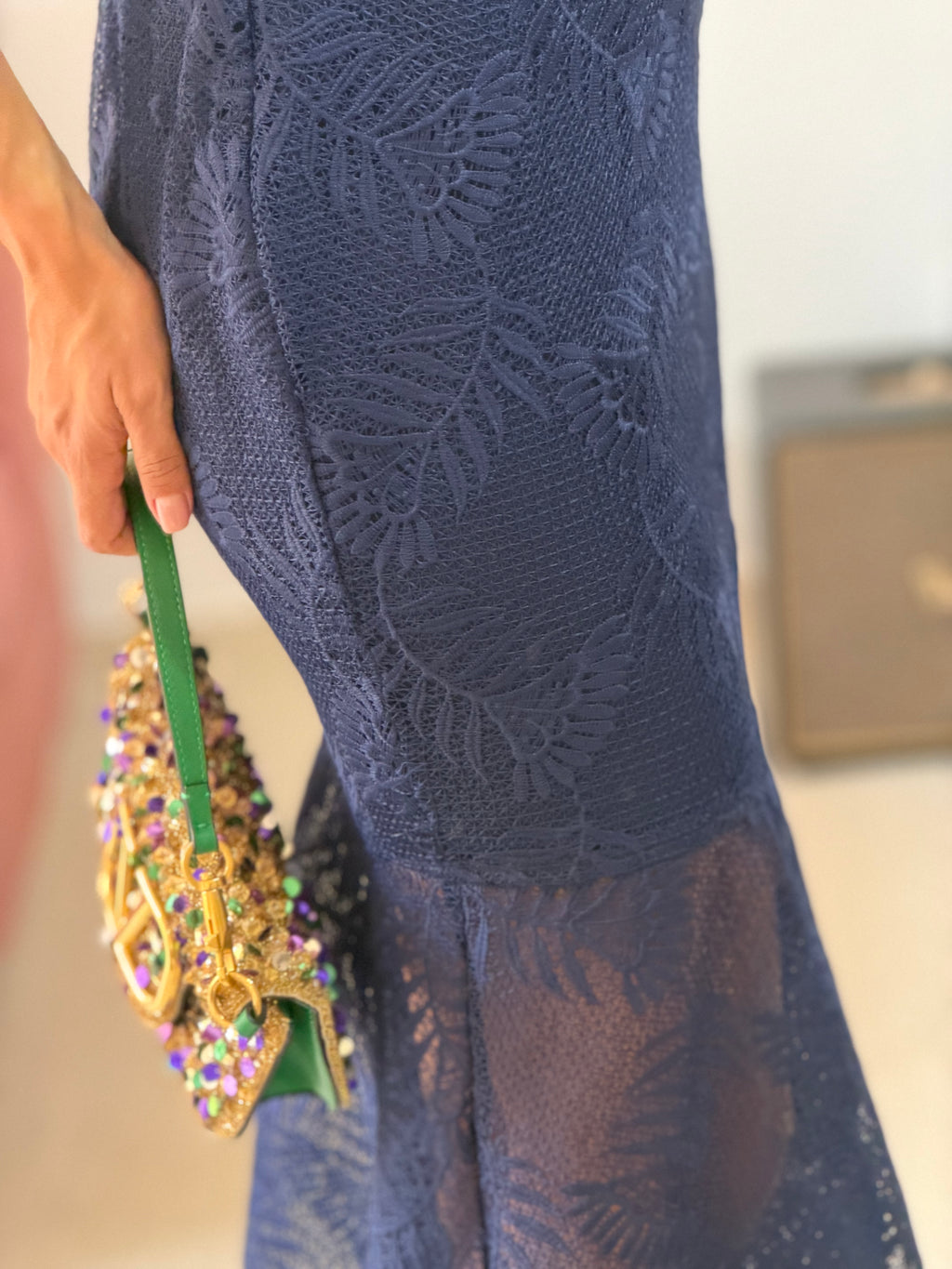 vestido longo renda le blog azul marinho